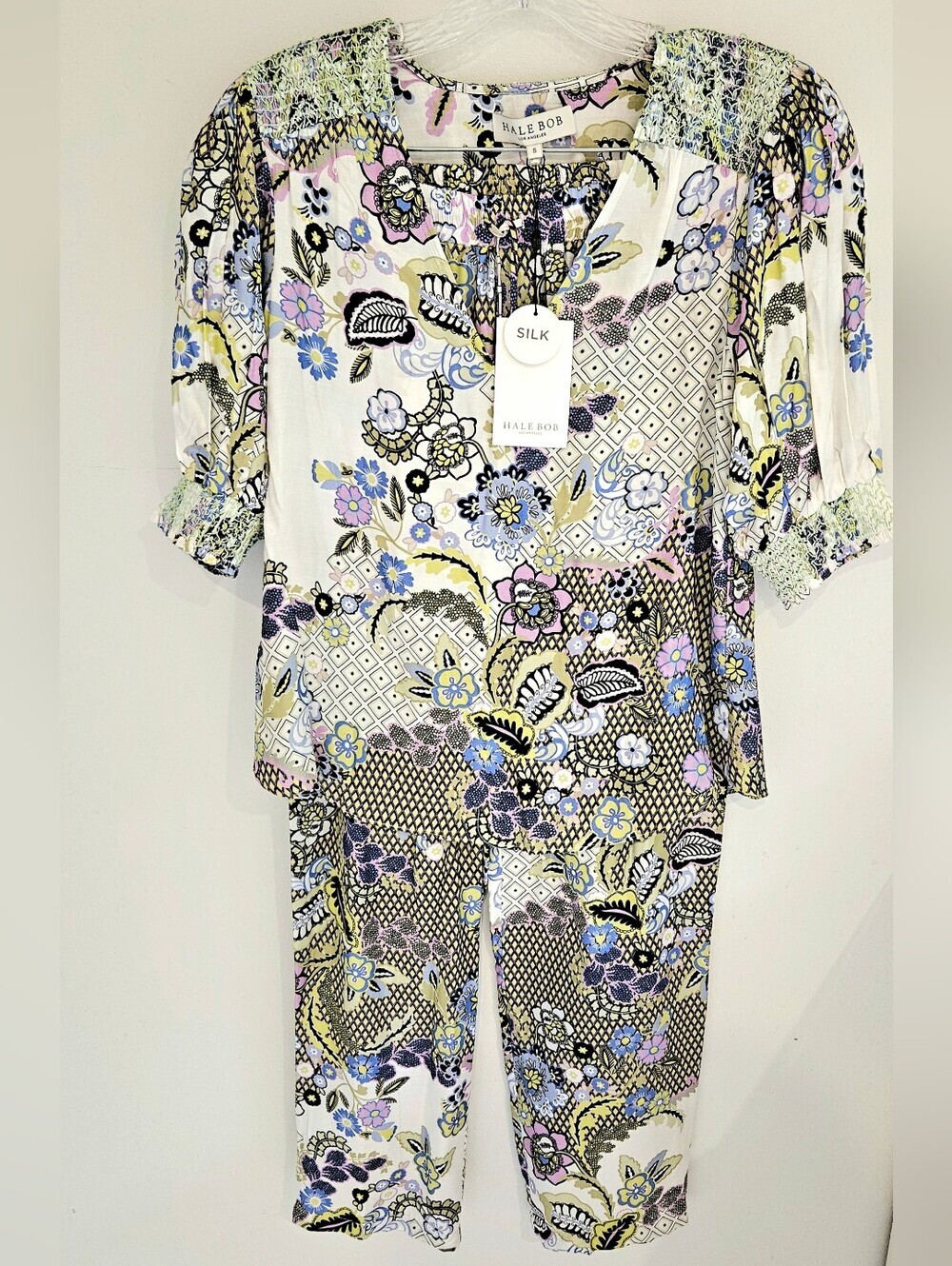 Hale Bob NWT Silk Pant Set Top And Pants - Picture 2 of 6